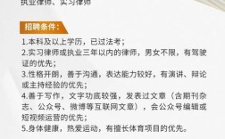 律师事务所招聘条件