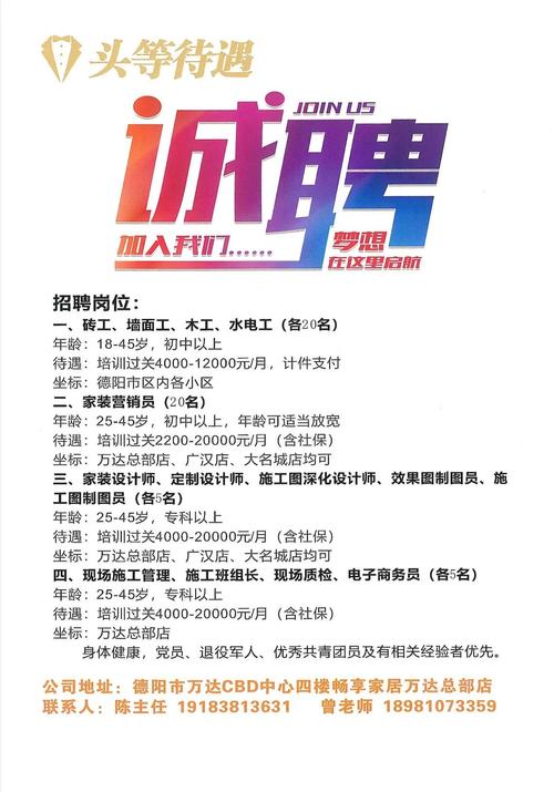 德阳工厂招聘信息有哪些岗位和要求?-图1 德阳工厂招聘信息有哪些岗位和要求?-图1