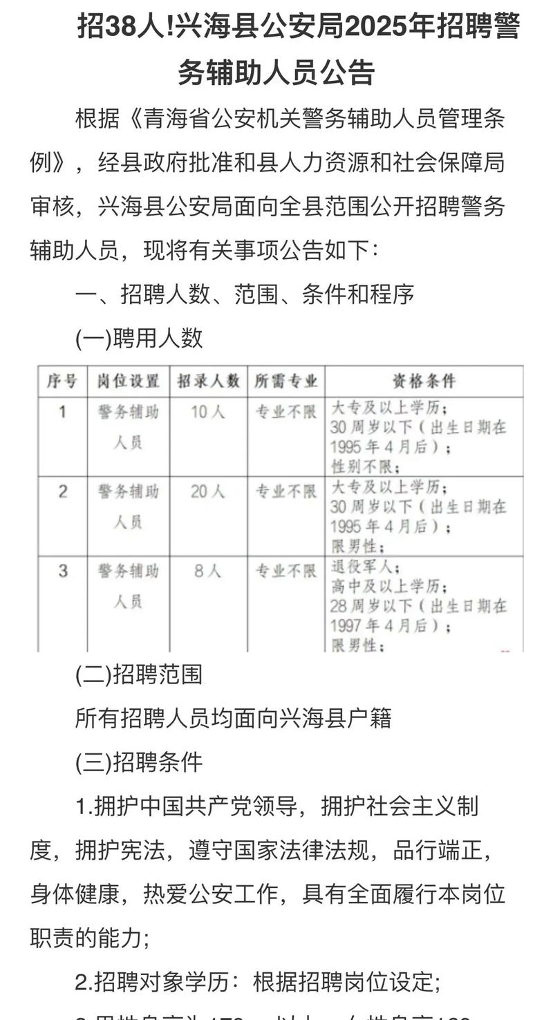 青海辅警招聘何时开始？条件有哪些？-图3