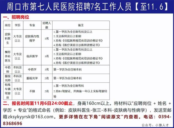 周口医生招聘何时开始？有哪些岗位？-图1