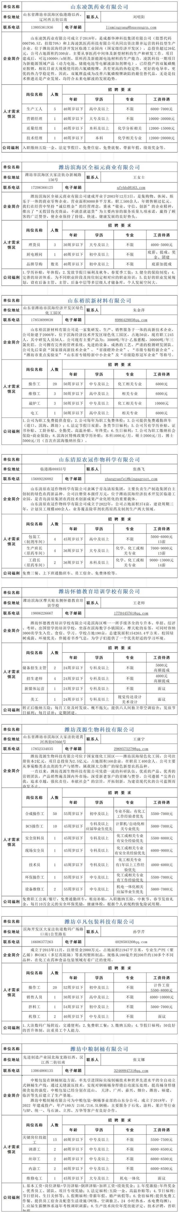 潍坊滨海招聘有哪些岗位和要求?-图3 潍坊滨海招聘有哪些岗位和要求?-图3