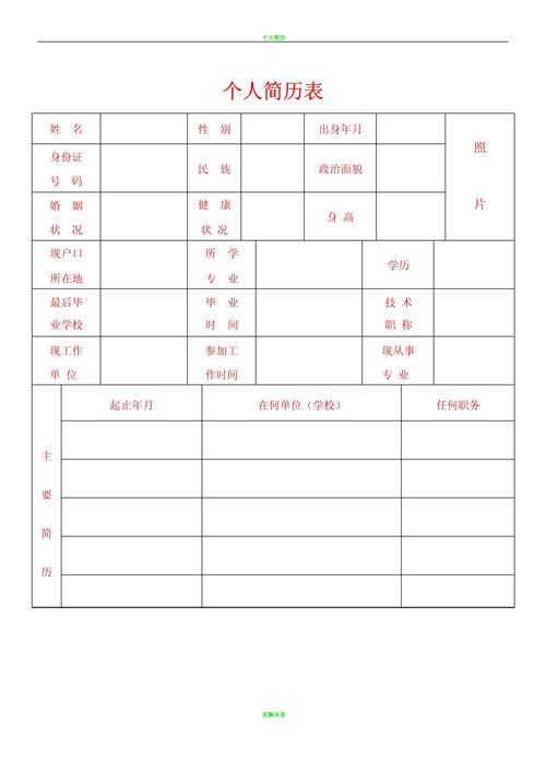 公司简历表格怎么写才规范?-图2 公司简历表格怎么写才规范?-图2