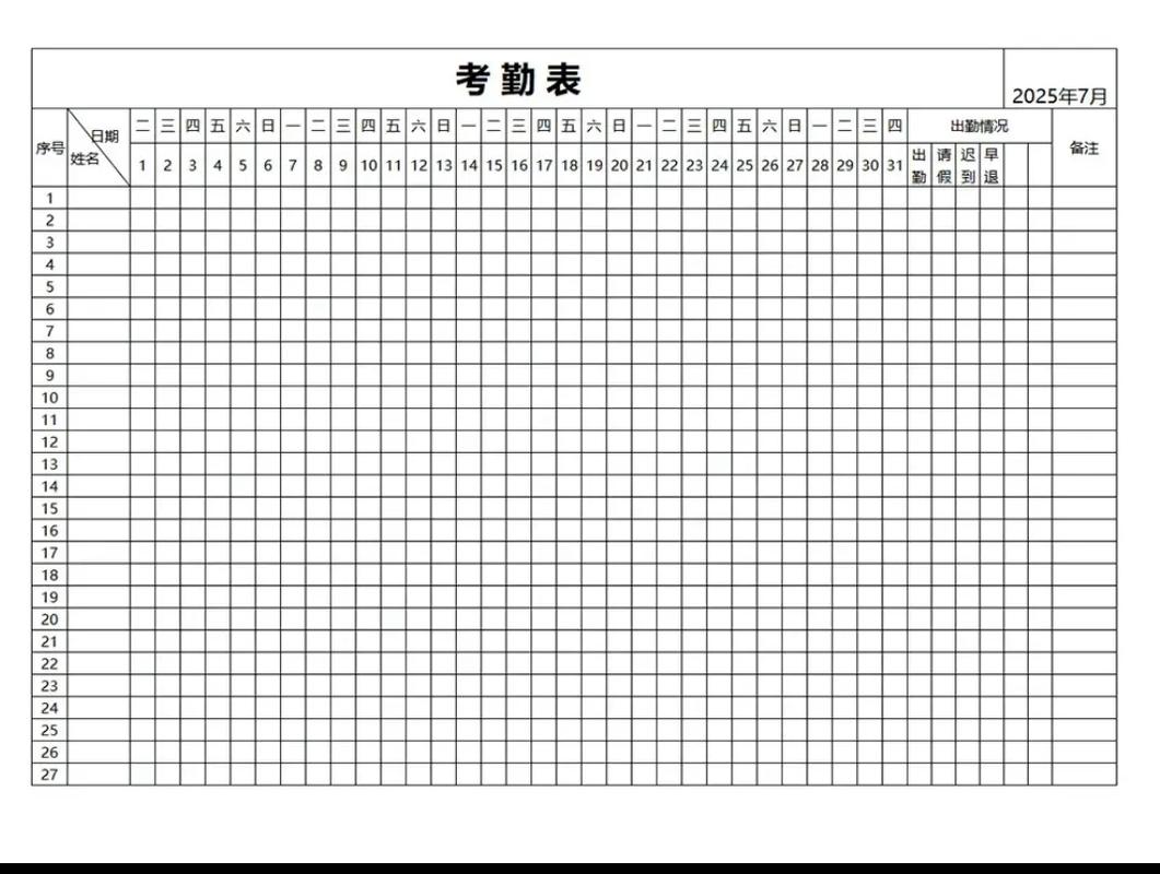 公司项目工天考勤表如何规范填写？-图1